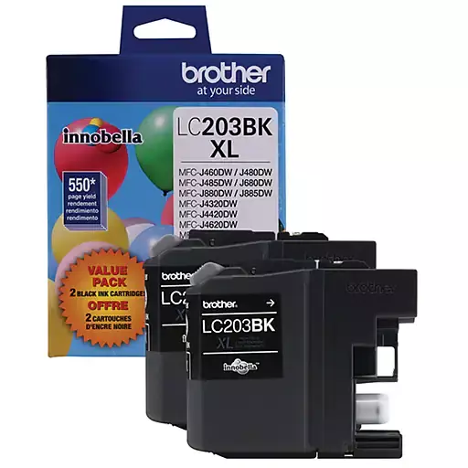 Brother LC203PKS Black Ink Cartridge 2 Set
