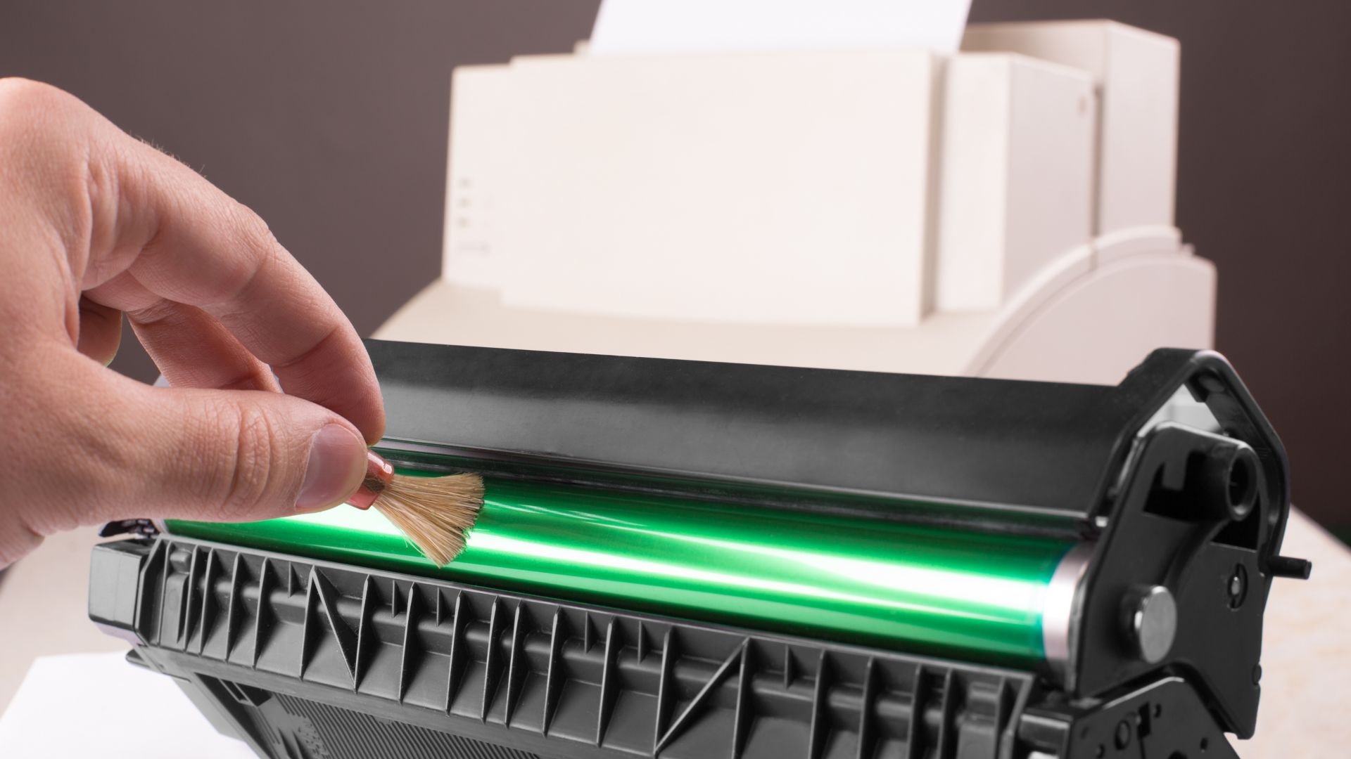 Cleaning A Laser Printer Drum