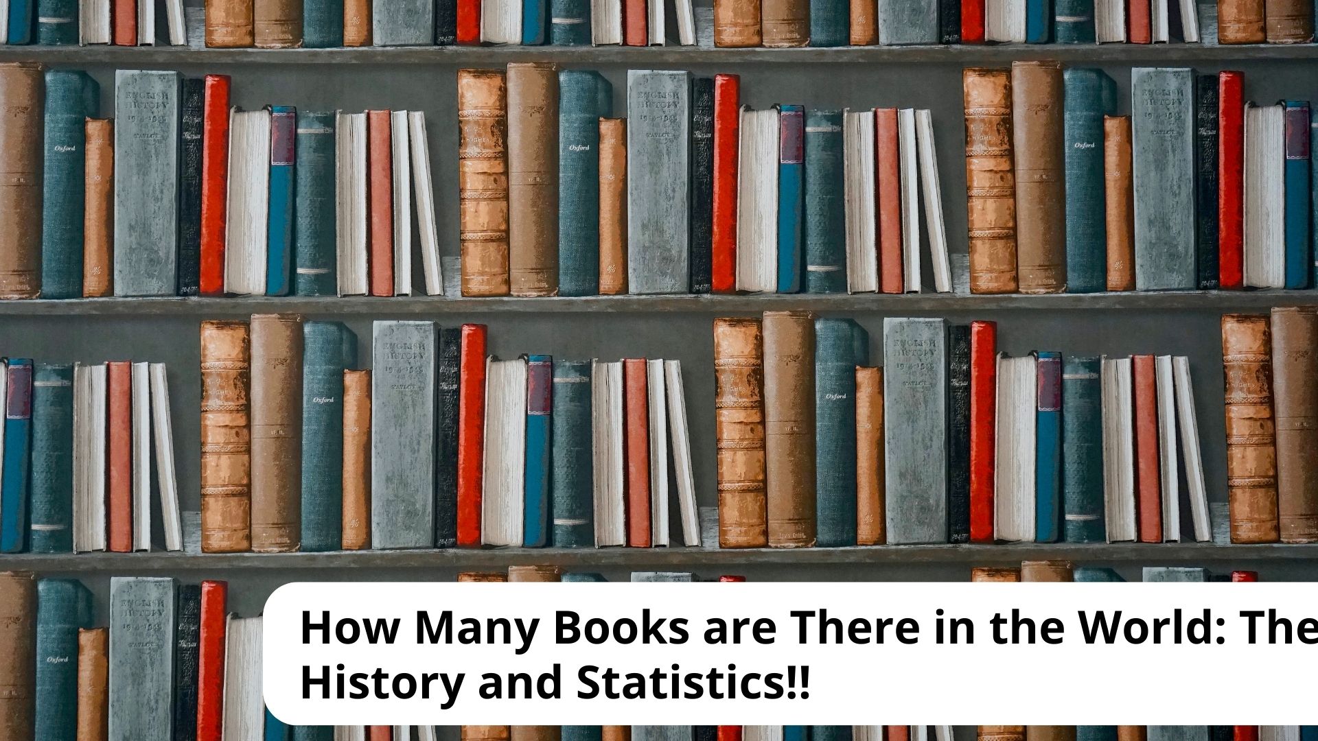 How Many Books are There in the World