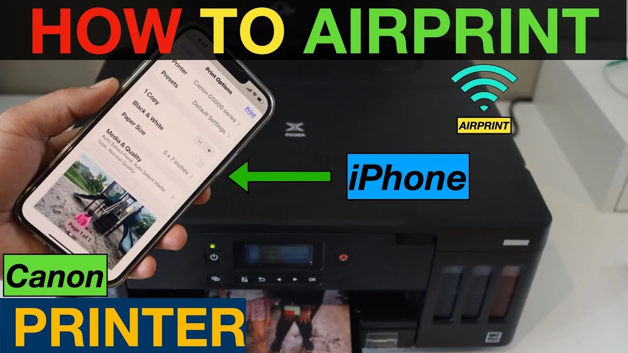 How do I connect my iPhone to my Canon printer