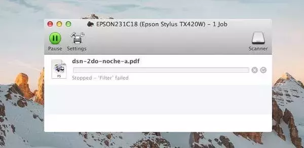 Fix Epson Filter Failed on Mac