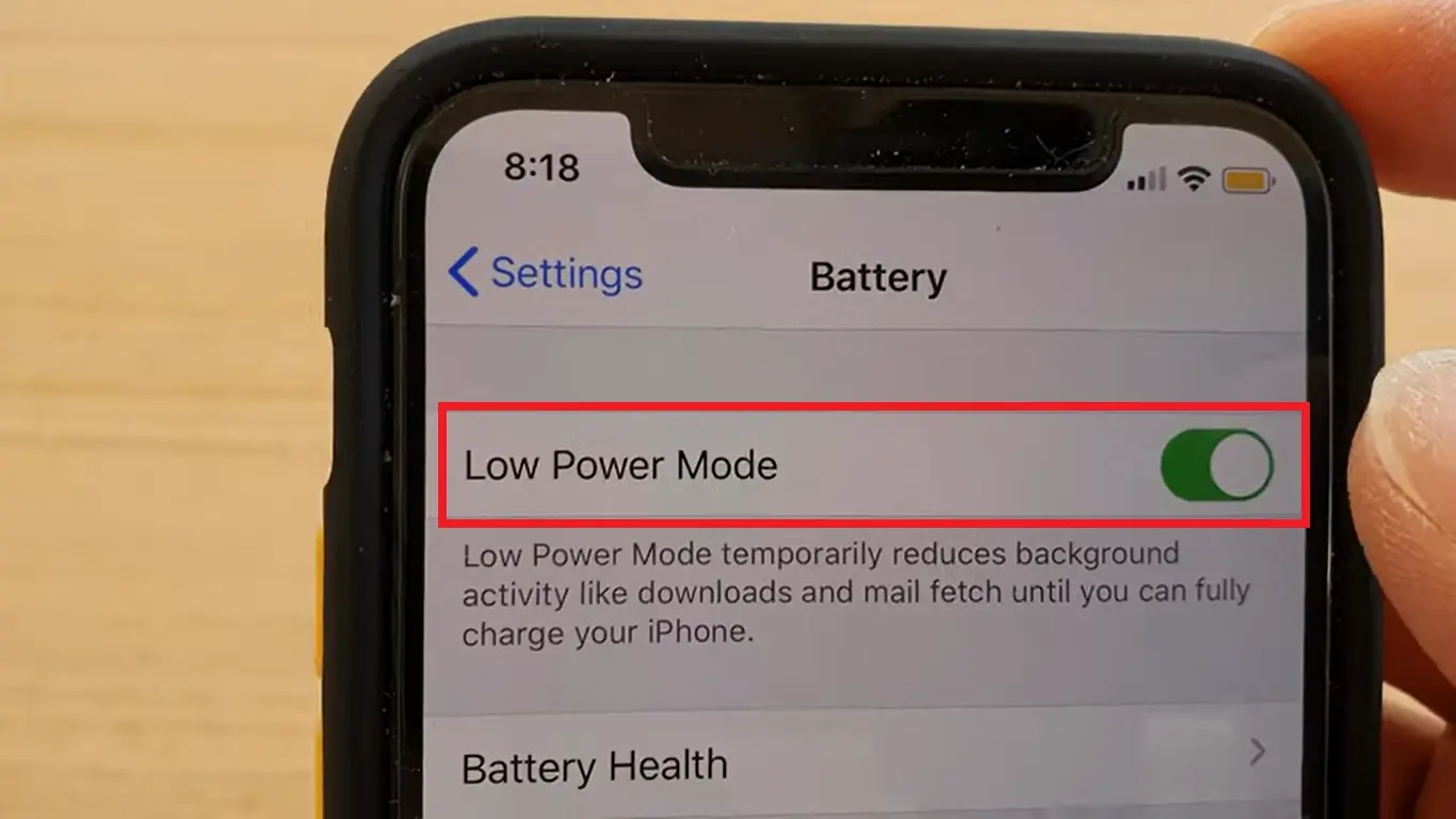 How to Activate Yellow Power Bar on iPhone