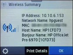 How to Find the IP Address of an HP Printer from the Printer Touchscreen