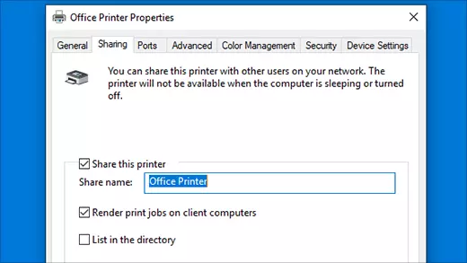 Share the printer
