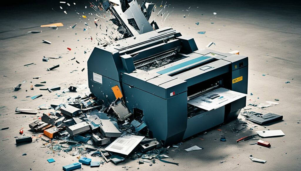 physical destruction of an old printer