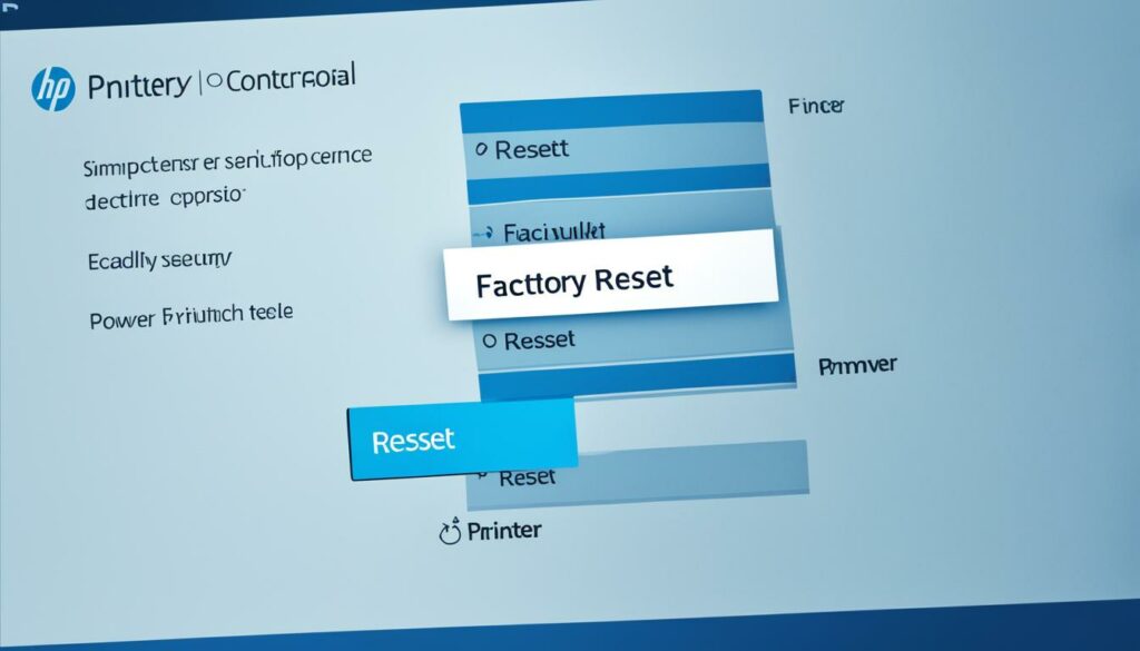 Factory Reset HP Printer Control Panel