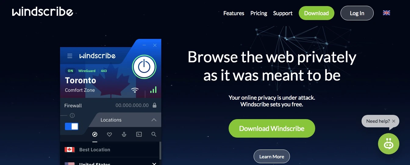 Windscribe Free VPN